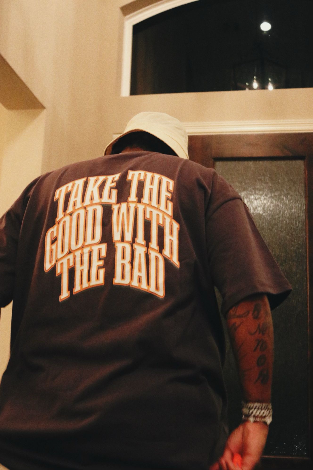 Take The Good With the Bad T-Shirt Black Orange